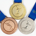 Medalhas de medalhas personalizadas de preços por atacado Medalha de premiação de ginástica de ginástica de ginástica de ginástica em branco com fita com fita